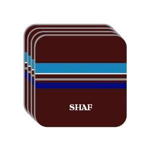 Personal Name Gift   SHAF Set of 4 Mini Mousepad Coasters (blue 