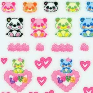  cute colourful stuffed animals panda bears sticker Toys 