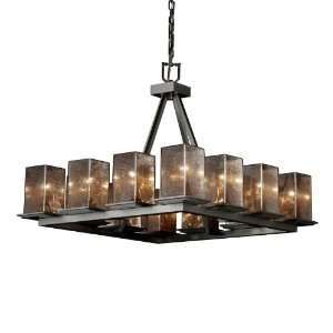   29 Brushed Nickel with Square Shades Chandelier