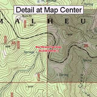 USGS Topographic Quadrangle Map   Big Weasel Springs, Oregon (Folded 