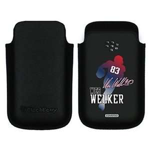  Wes Welker Silhouette on BlackBerry Leather Pocket Case 