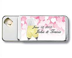 100   Personalized Wedding Slide Mint Tin Favors  