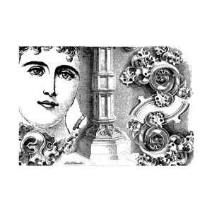 LaBlanche Silicone Stamp 5.7X3.9 Face With Column Collage  