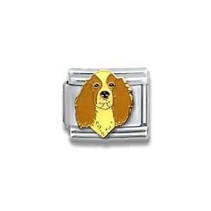Cocker Spaniel Dog Breed Canine Collection Italian Charm 18k Gold by 