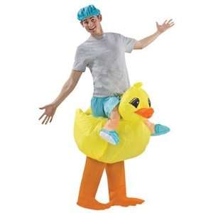  Inflatable Rubber Duckie Duck Racer Adult Costume 