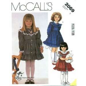  McCalls 2069 Sewing Pattern Ruffles & Lace Girls Dress 