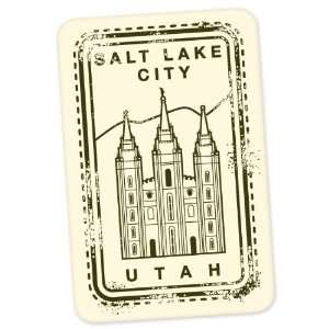 Salt Lake City Utah Mormon travel vinyl window bumper suitcase sticker 