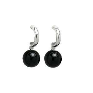   Black Agate & Sterling Silver Earrings   Gems Couture Jewelry