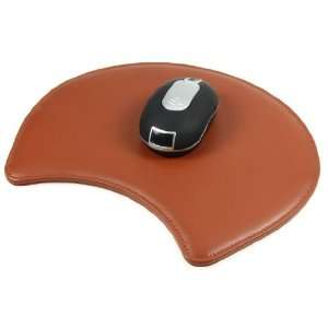   Mouse Mat   Round   9 x 7   Smooth Cow Leather   White Electronics
