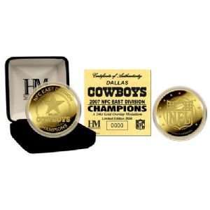 Dallas Cowboys 24Kt Gold 2007 Nfc East Division Champs Coin  