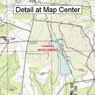  USGS Topographic Quadrangle Map   Cowpens, South Carolina 