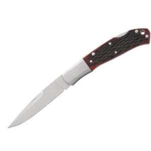 Moki Knives 433CRZ Ares Lockback Pocket Knife with Crimson Jigged Bone 