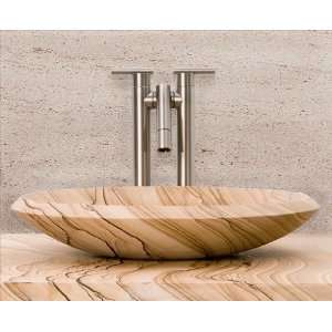   Terra Acqua Veloz Handcrafted Oval Stone Vessel Sink
