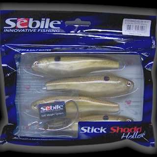 Sebile Stick Shadd Hollow ~ Pro Pack ~ Menhy (includes 4 soft lures, 1 