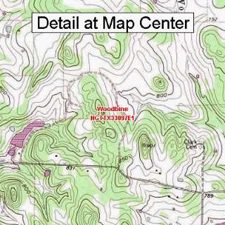  USGS Topographic Quadrangle Map   Woodbine, Texas (Folded 