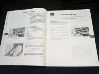 John Deere 115 Disk Disc Operators Manual  