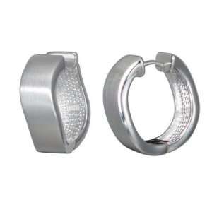  MELINA earrings creoles matte silver 925 Jewelry