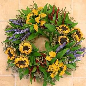  Sunflower Herb Wreath