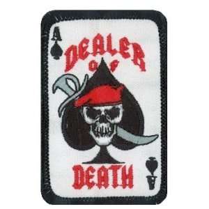  DEALER OF DEATH ACE CARD SKULL Biker NEW Vest FUN Patch 
