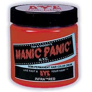  Manic Panic Semi Permanent Hair Color Cream Infra Red 4 Oz 