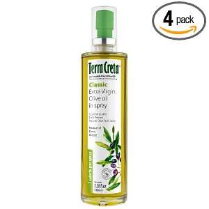 Terra Creta Extra Virgin Olive Oil in Spray, 3.38 Ounce (Pack of 4 