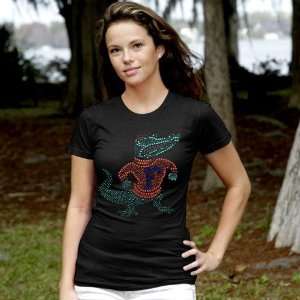  My U Florida Gators Ladies Black Studded Logo T shirt 