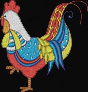 ROOSTER CHICKEN EMBROIDERY MACHINE DESIGNS CD SET OF 10  