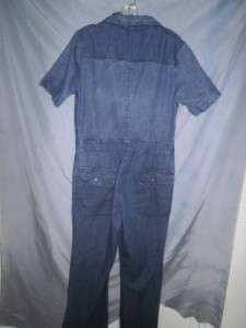Vtg Denim jean jumpsuit one piece coverall Wild oats wildoats 70s 