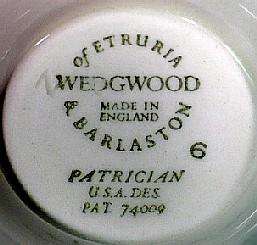 Vintage Wedgwood Patrician Cup/Saucer Sets 74009  