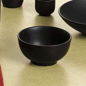    Black Japanese Style 4 3/4 China Rice Bowl 36 / CS