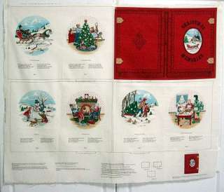CHRISTMAS MEMORIES Fabric Book Panel Home For the Holidays Antique 