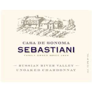  2008 Sebastiani Russian River Unoaked Chardonnay 750ml 