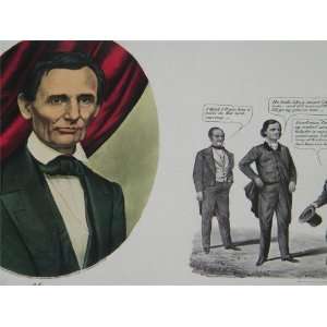  Currier & Ives Print Political Abraham Lincoln Stephen 