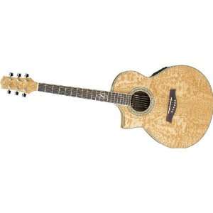   Left Handed Figured Ash Acoustic Electric Cutaway Guitar Electronics