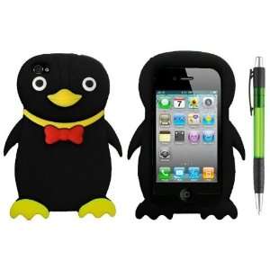  Cute Black Duck with Red Neck Tie Silicone Skin Protector 