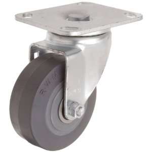 Casters 30 Series Plate Caster, Swivel, TPR Rubber Wheel, Ball Bearing 