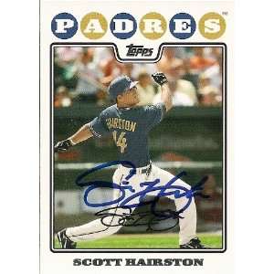 Scott Hairston Signed San Diego Padres 2008 Topps Card