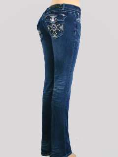 LA Idol Bootcut Jeans Vintage Cross Rhinestone Pts.1 13  