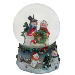  Small Snowman Snow Globe   Couple Christmas Ornament