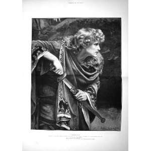  1892 Antique Portrait Imogen Lady Herbert Schmalz