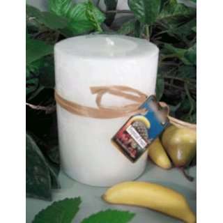  Tropical Fruit Scented Round Pillar Candle 16 Oz.