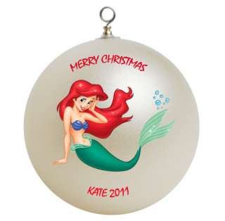 Personalized Princess Ariel Christmas Ornament Gift  