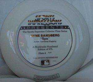  Cubs Ryne Sandberg collector Plate Limited Edition Chicago Cubs Ryne 