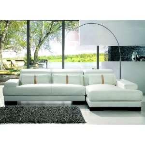  SBO 3921 Leather Sectional Sofa + Chair