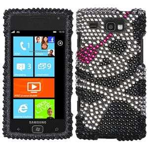 SKULL BLING HARD CASE FOR SAMSUNG FOCUS FLASH I677 PROTECTOR SNAP ON 