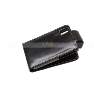 Flip Leather Cover Case for Samsung F480 F480T black  