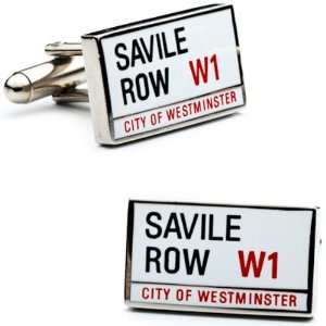  Savile Row England Great Britain Street Sign Cufflinks 