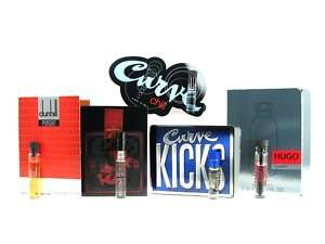 Cologne Sample 5pc Vial Set. Curve, Hugo,Dunhill, Lucky  