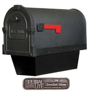  Savannah Curbside Mailbox with Paper Tube (Swedish Silver 
