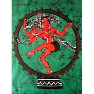  Lord Shiva Dancing Yoga Natraj Batik Painting Cotton Wall 